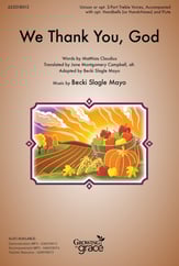 We Thank You, God Unison/Two-Part choral sheet music cover